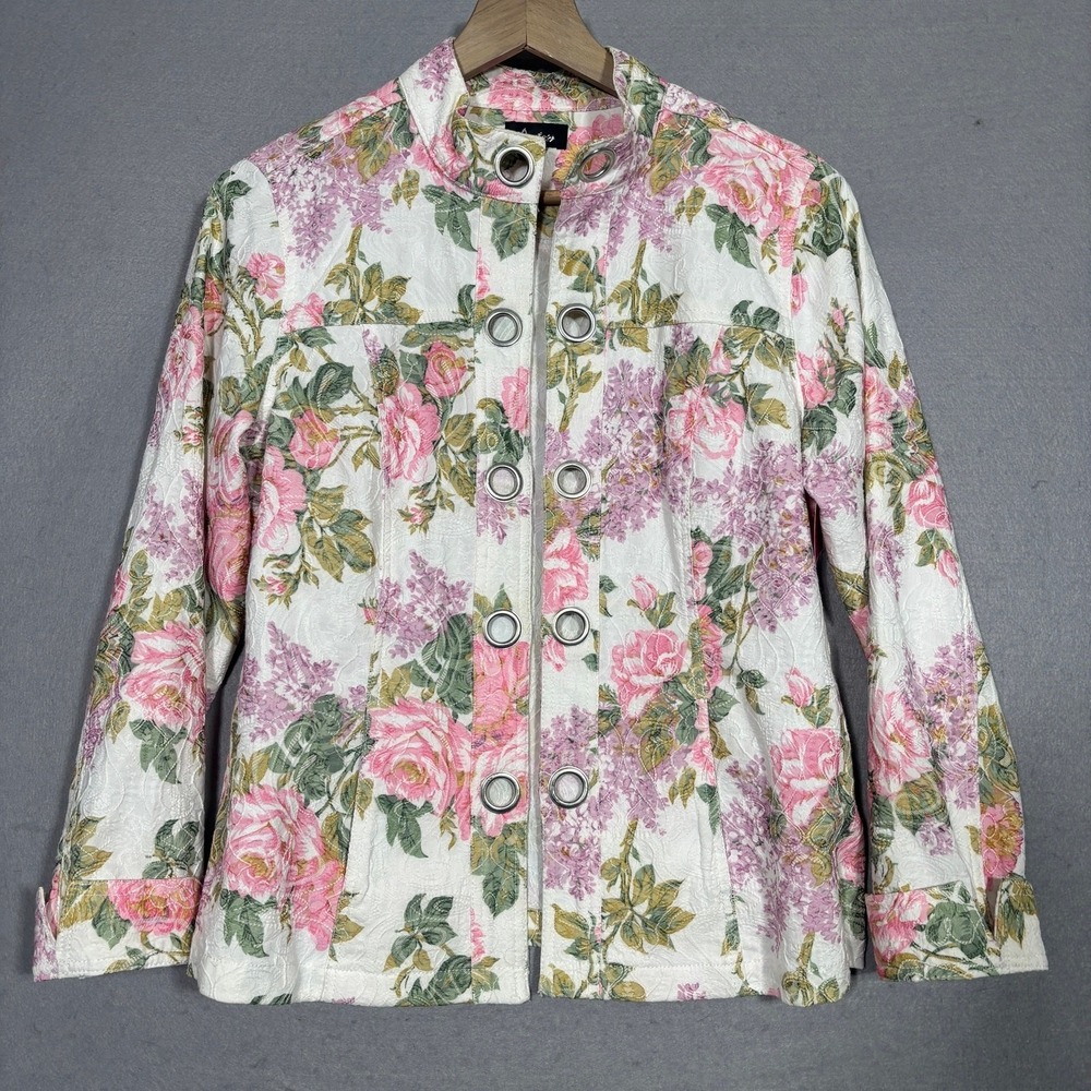 Analogy Romantic Rose Floral Jacket Size‎ M Cottagecore